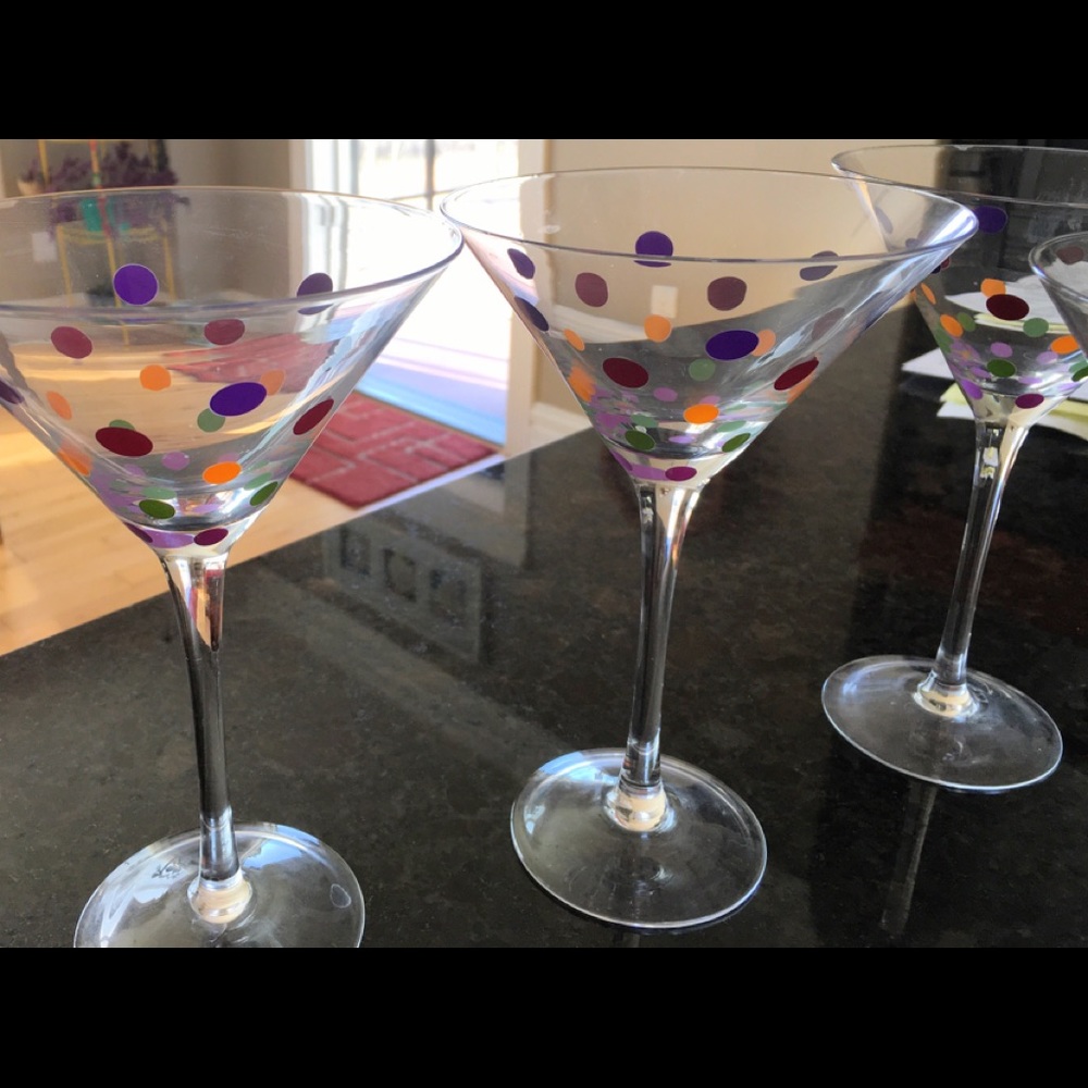 Four Dots Martini Glasses.